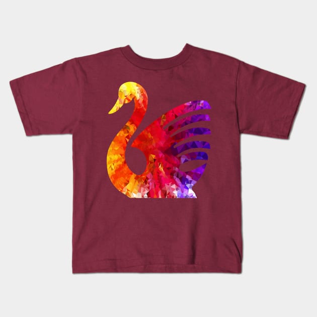 Swan Kids T-Shirt by DrDesign